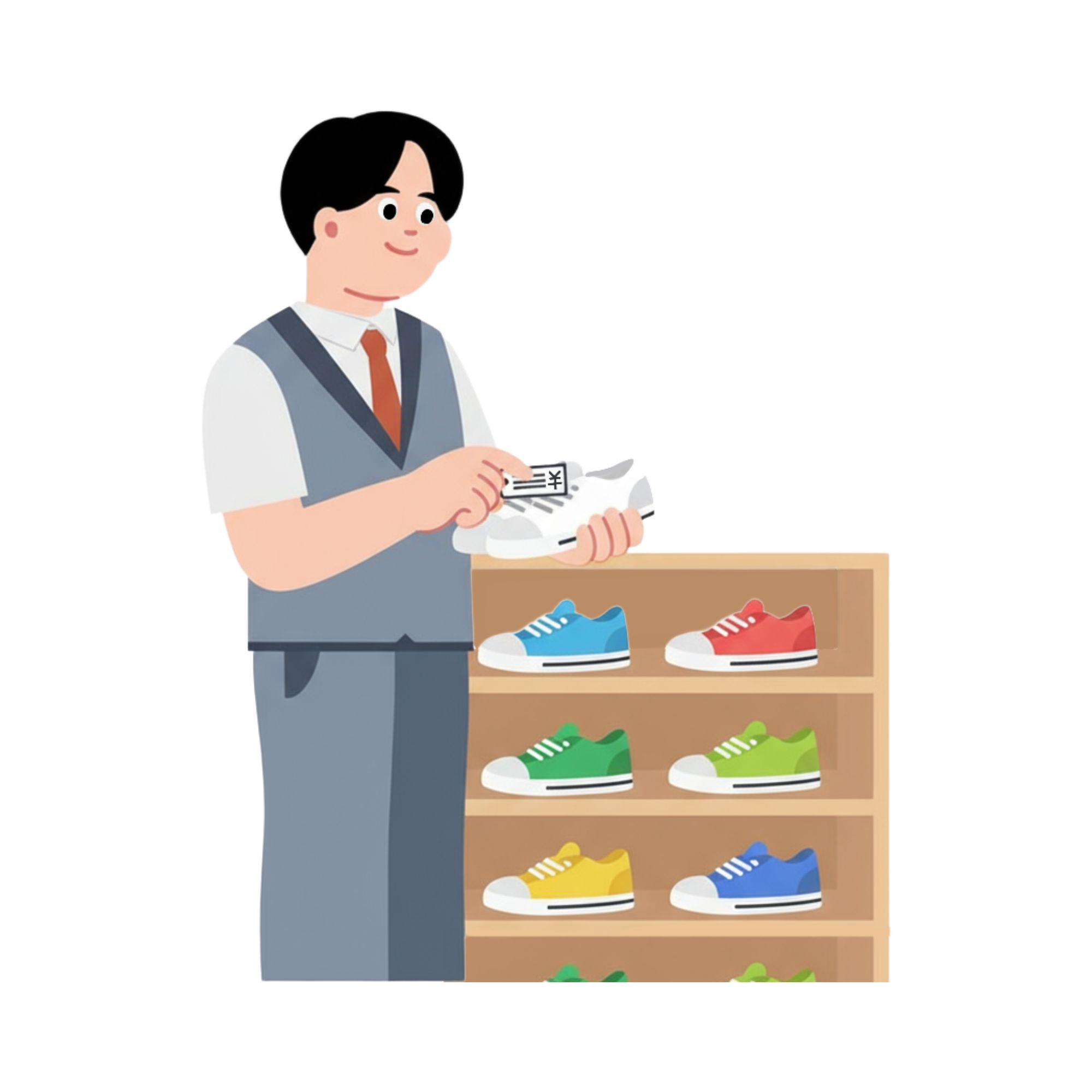 <p>He ________ (look) at sneakers.</p>