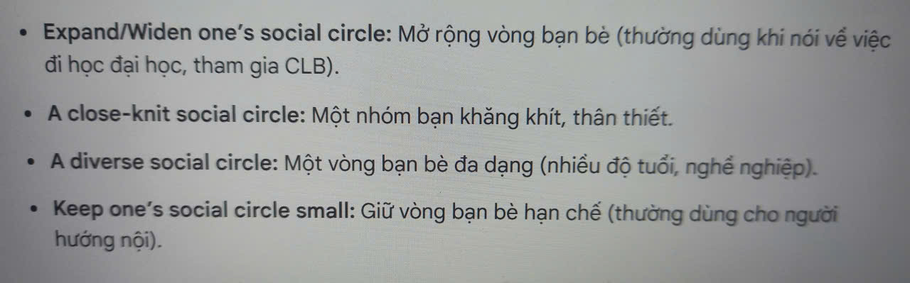 <p>social circle </p>