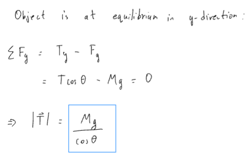 <p>set up Fnet_y and set it to zero due to constant velocity.</p>