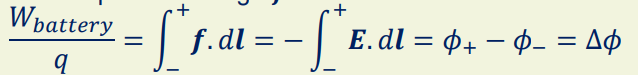 <p>total potential in volts in closed loop</p>