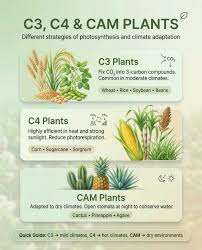 <p>C4: Sugarcane</p><p>CAM: Pineapple and succulents</p>