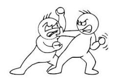 <p>fight, fought, fought</p>
