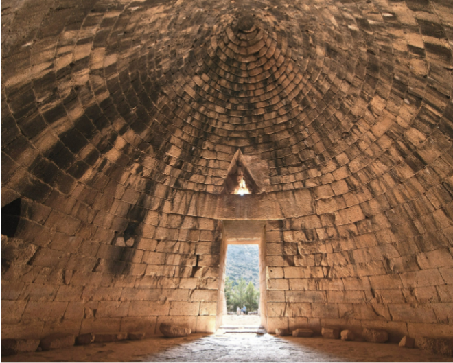 <p><span style="background-color: transparent;">10.8 Interior of Treasury of Atreus tholos tomb, Mycenae, Greece, c. 1300–1250 BCE</span></p>