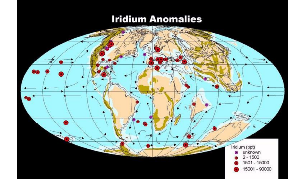 <ul><li><p>evidence supporting asteroid-impact theory</p><ul><li><p>end of C-era by rocky clay</p></li><li><p>platinum group metal very rare in Earth crust but abundant in Asteroids</p></li><li><p>global layers indicates of extra terrestrial source</p></li></ul></li></ul><p></p>