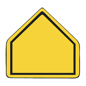 <p>What does a pentagon-shaped sign mean?</p>