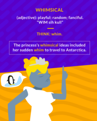 <p>playful; random; fanciful</p>