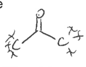<p>type of carbonyl FG</p><p>3 carbons single bonded to each other, with the middle double bonded to an O</p>