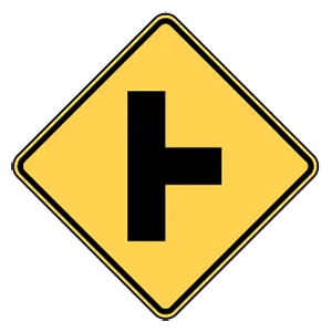 <p>This road sign means</p>