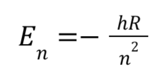 <p>This equation can be derived from modifying the Rydberg equation.</p>