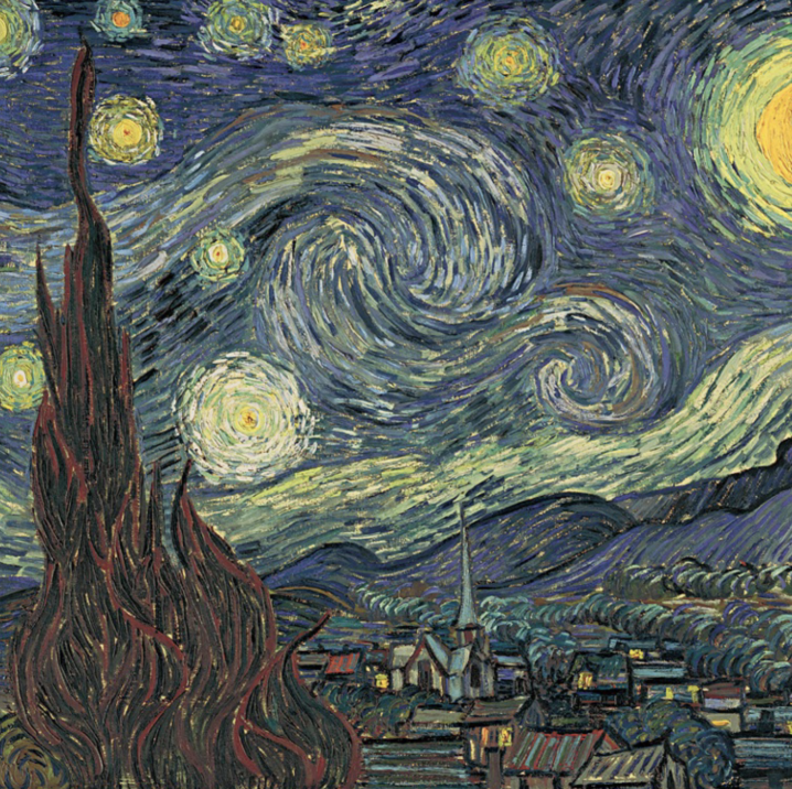<p>Vincent Van Gogh (The Starry Night, 1889) </p>