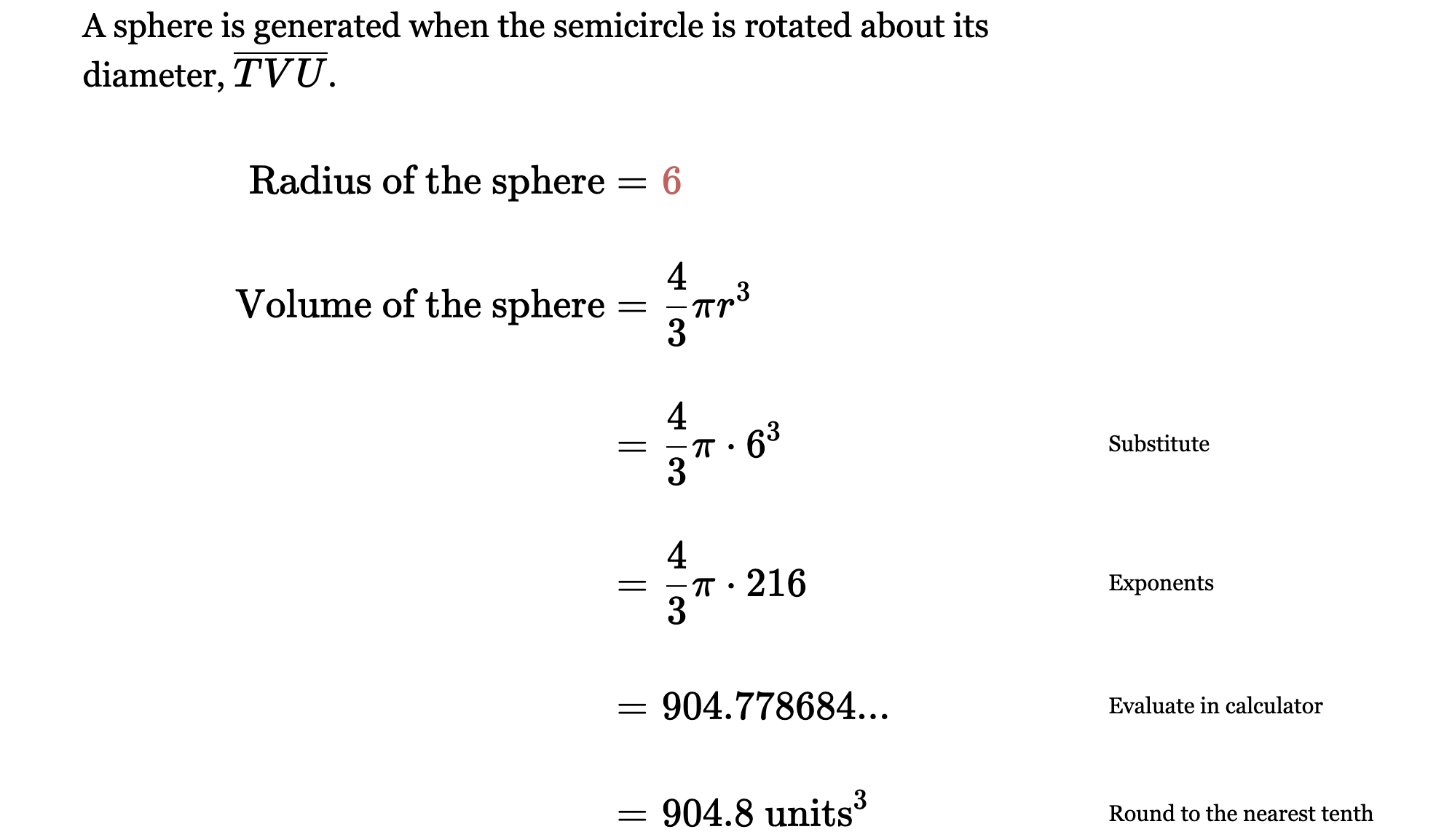 <p><span>904.8&nbsp;units<sup>3</sup></span></p>