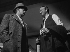 <p>the audience looks up at subject</p>
