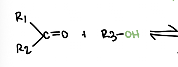 <p>Aldehyde/ Ketone + OH</p>