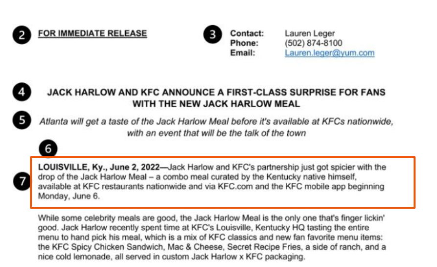<p>What is the “lede”?</p>