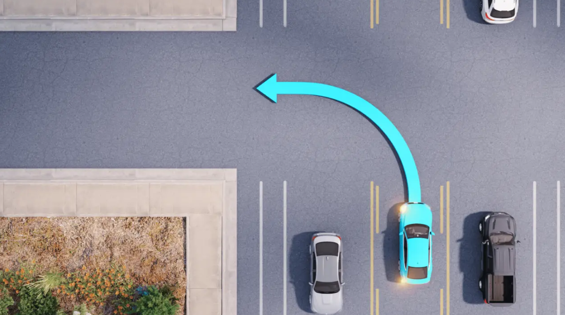 <p>You're driving on a two-way street with a center turn lane. Which statement is true?</p>
