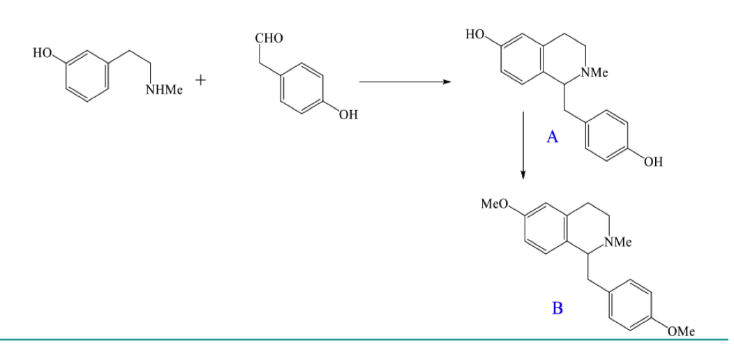 <p>Give the full mechanism for the formation of A </p>