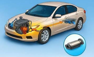 <p>What are the catalysts in a catalytic converter?</p>