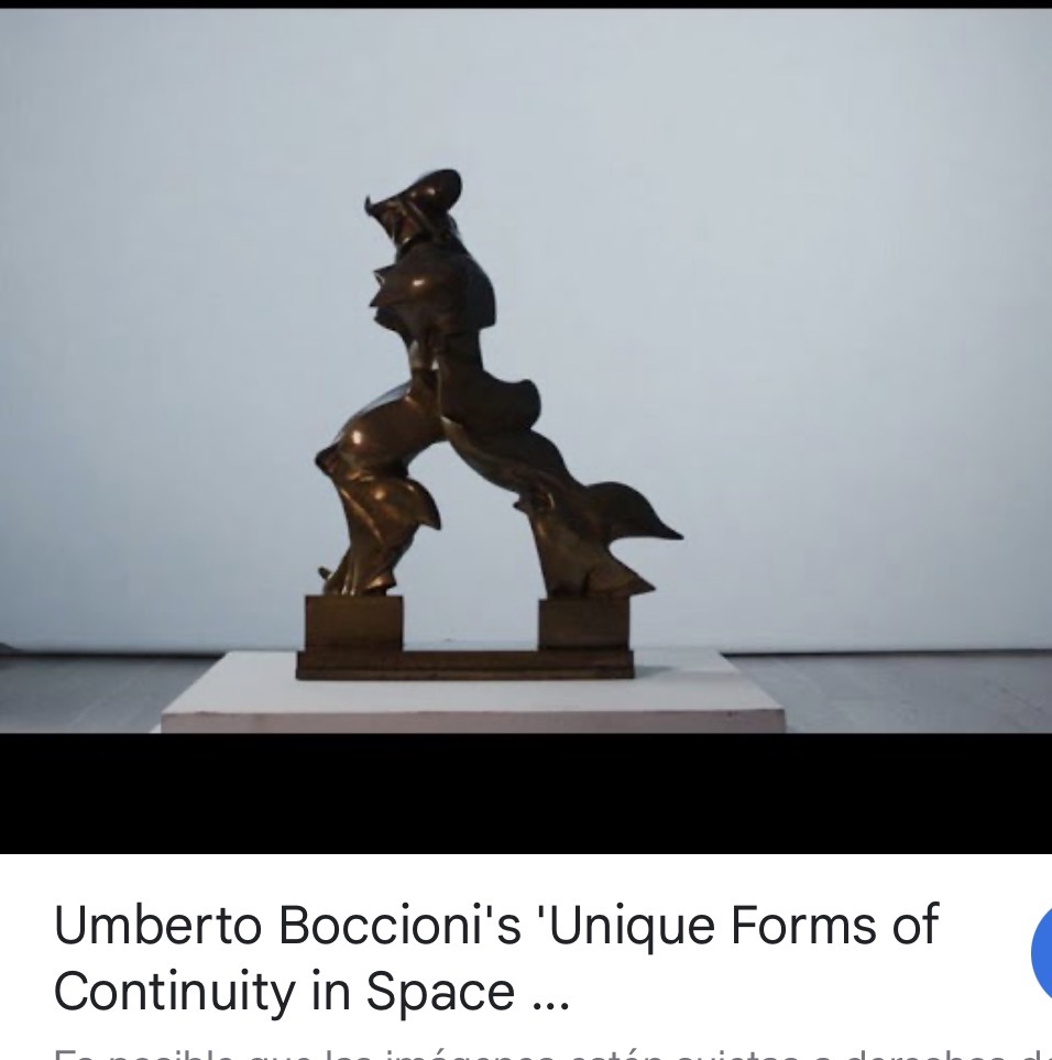<p>Unberto Boccioni ( unique form of continuity in space ) modernism </p>