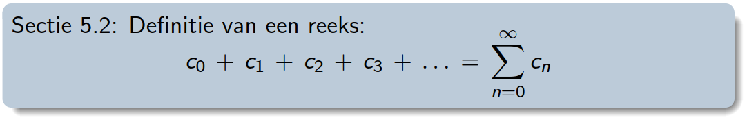 <p>Hier is een reeks. Wat is een machtreeks?</p>