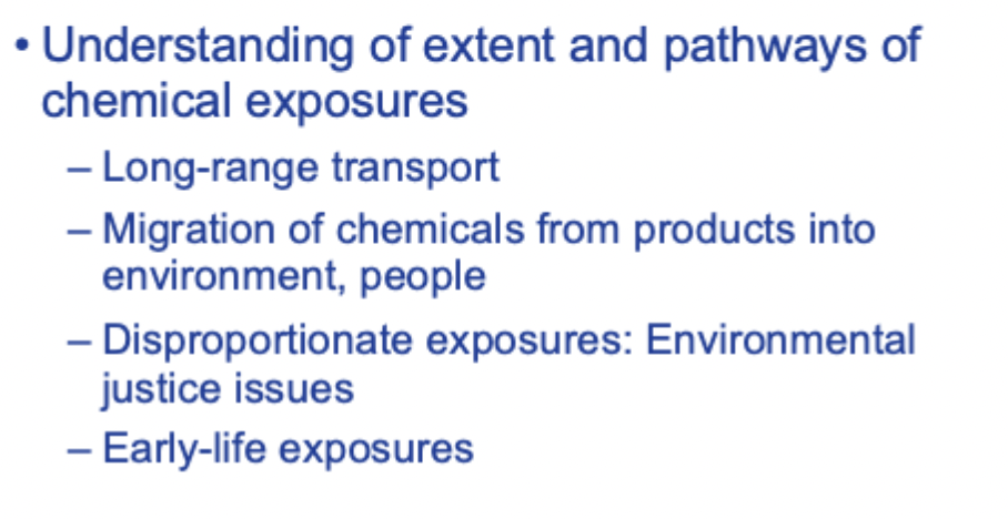 <p>chem production and use are growing; rising incidence of diseases + disorders linked to chemical exposures asw</p>