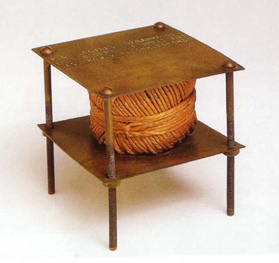 <p>Object with a hidden noise, 1916, Marcel Duchamp, Dada</p>