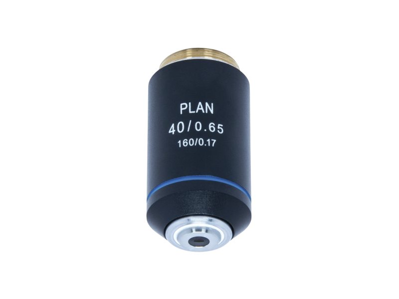 <p>objective lens blue </p>