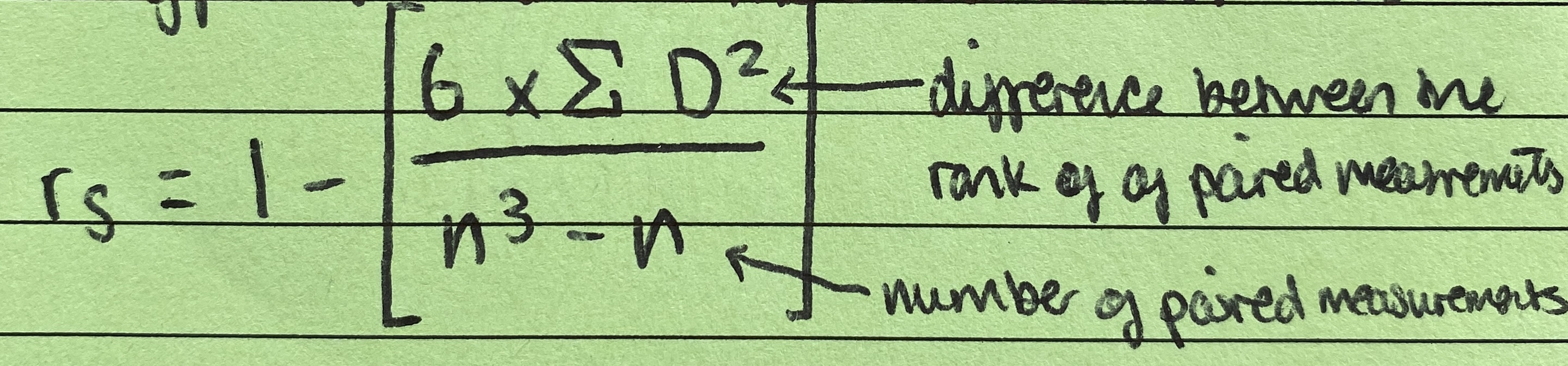 <ul><li><p>the closer rs is to 1+ or 1-, the more likely the correlation</p></li></ul><p></p>