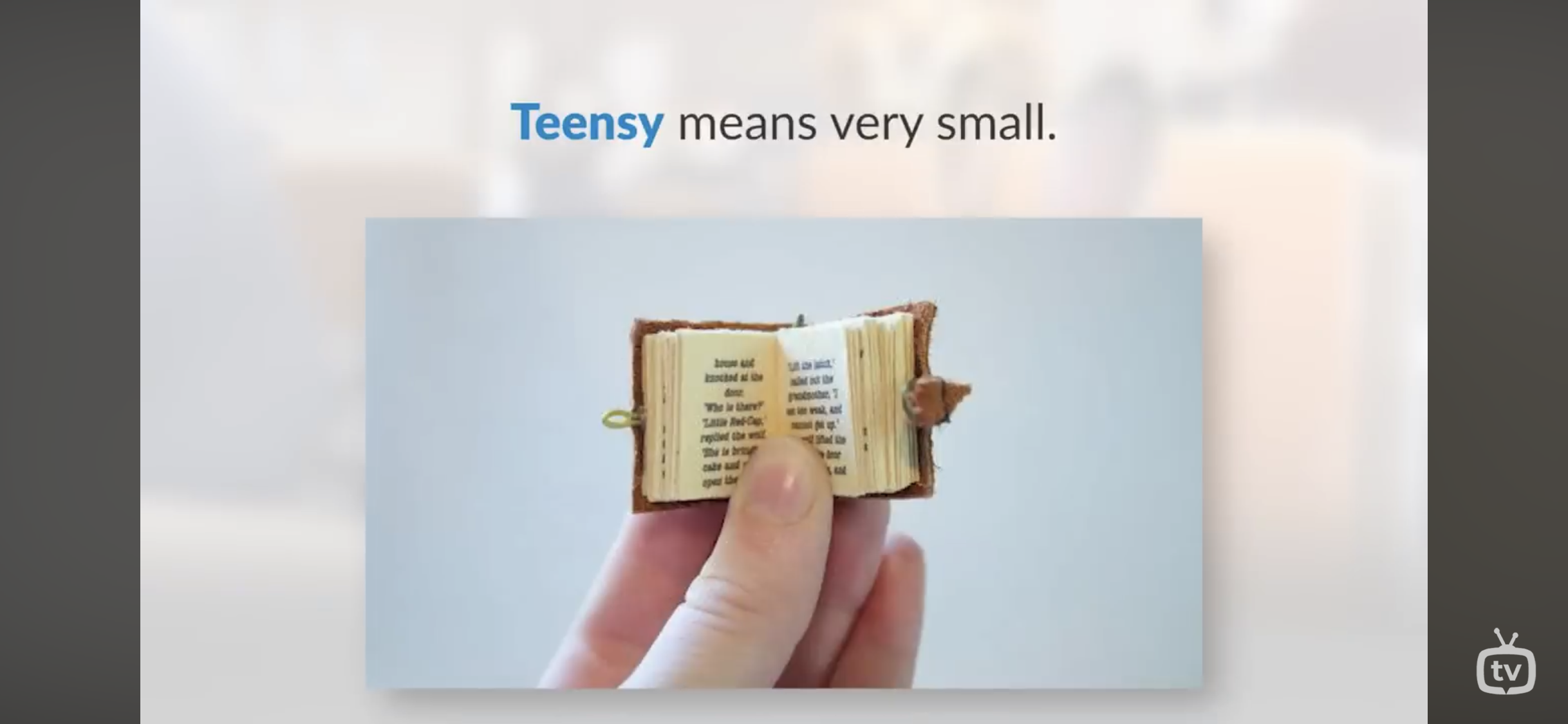 <p>Very small</p>