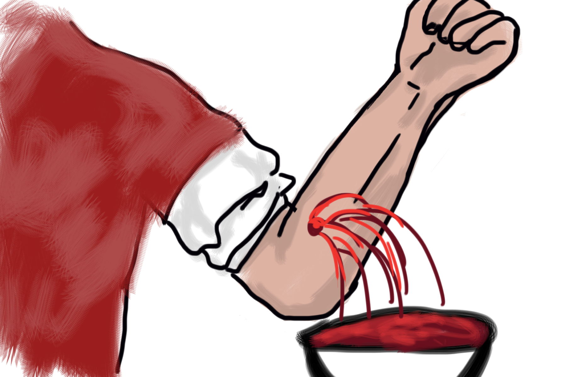 <p>bodily fluids such as blood, bile, phlegm which brought about bloodletting as a common medical practice </p><p></p><p></p>