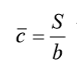 <p>Where S is the total plan area, and b is the span.</p>