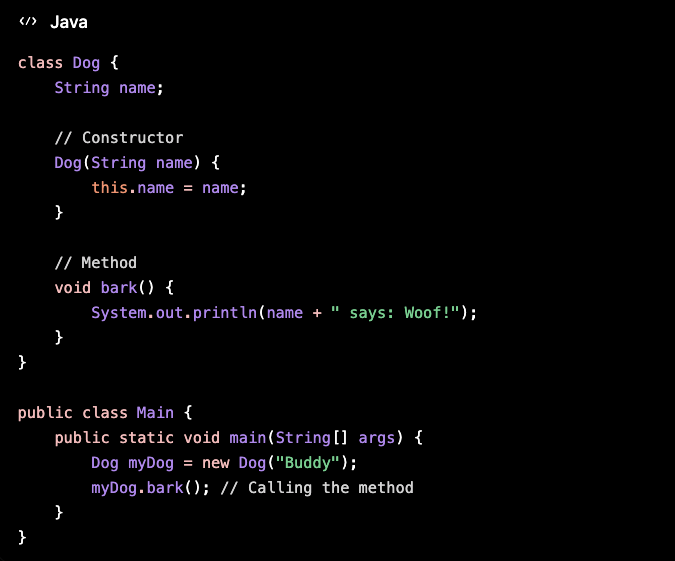 <p>Is a function that belongs to a class and defines the behavior of its objects.</p>