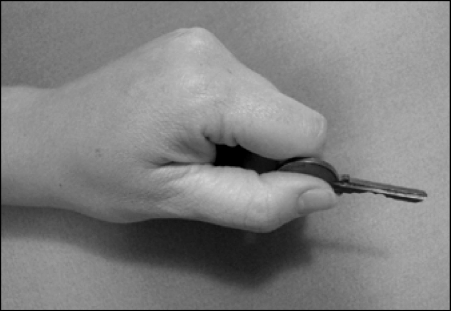 <p>Tip of thumb to side of index finger</p><p>-LEAST precise type </p><p>-Key Grip</p><p>-Key Pinch</p><p>-Lateral Pinch</p>