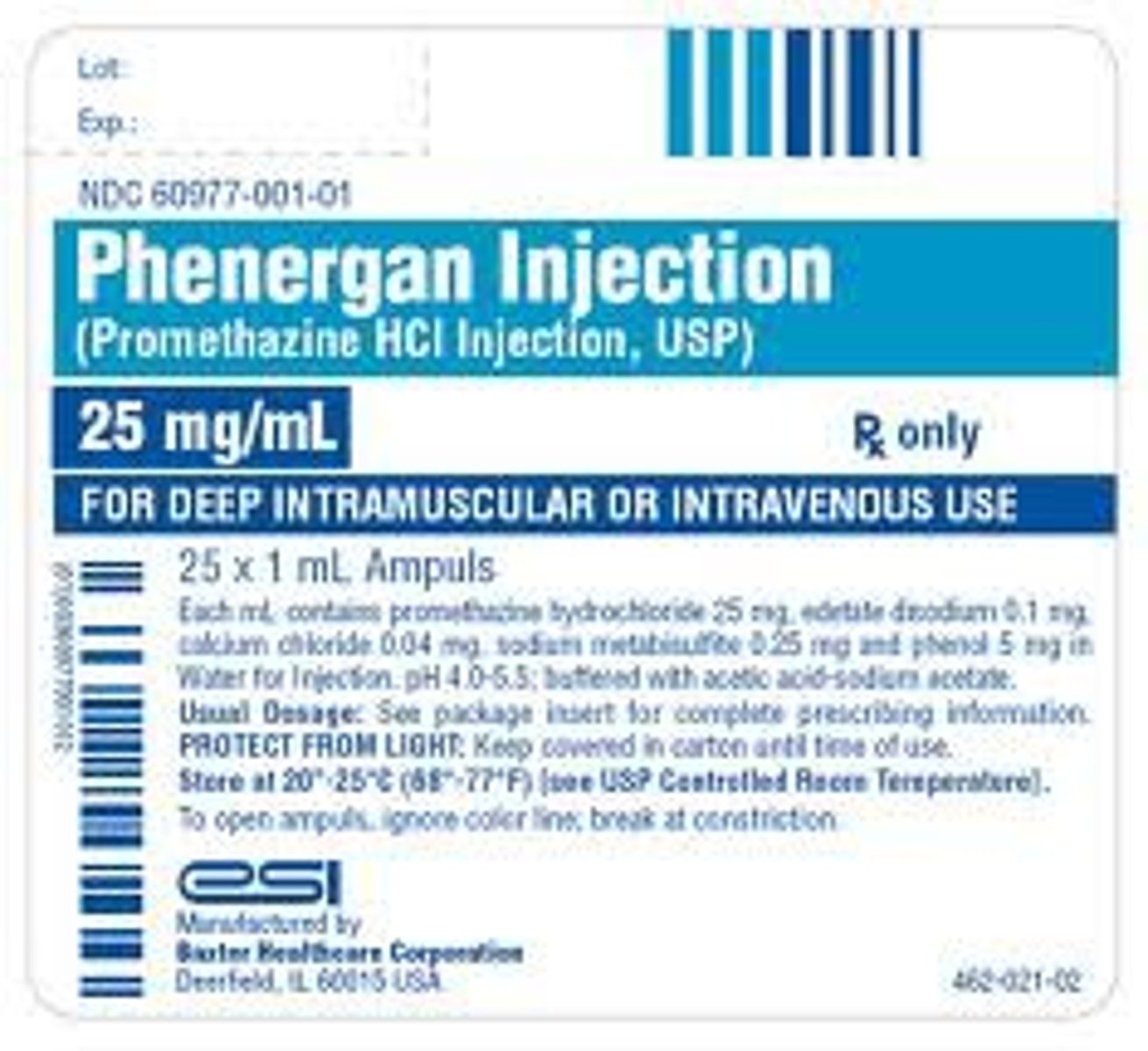 <p>Generic Name: Promethazine</p><p>Therapeutic Class: Antihistamine and Antiemetic</p><p>Indication: Treats allergies and motion sickness; sedative before and after surgery; pain, nausea, and vomiting</p>