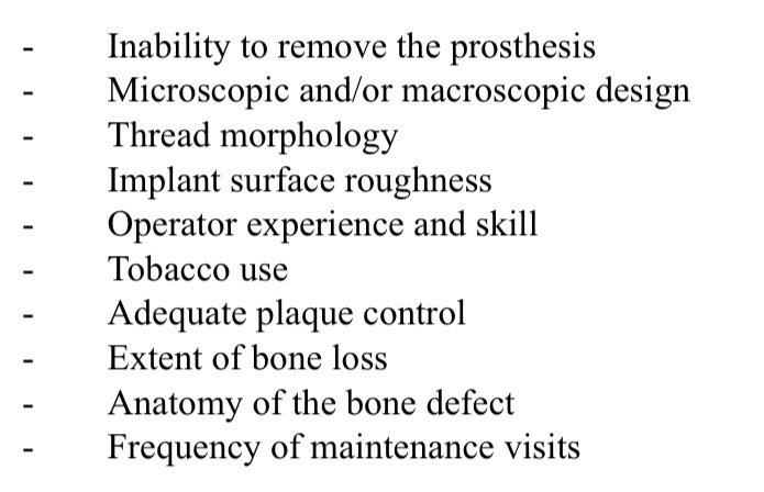 <p>Depending of anatomy of bone defect and location of implant </p>