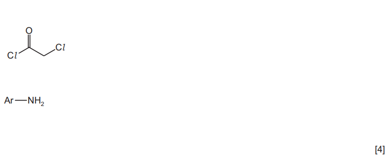 <p>The reaction of W with X, reaction 1, follows an addition–elimination mechanism.</p><p>Complete the mechanism for the reaction of W with X. </p><p>Include all relevant curly arrows, lone pairs of electrons, charges and partial charges. </p><p>Use Ar–NH<sub>2</sub> to represent X. <strong>[4]</strong></p>