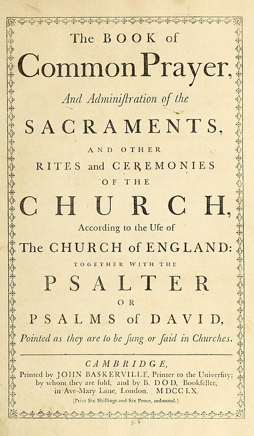 <ul><li><p>Its use was enforced throughout England / the Church of England by the Act of Uniformity, passed in the same year the namesake was published </p></li></ul><p></p>