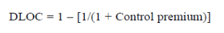 <p><span style="background-color: transparent;">involves a deduction from the pro rata share of 100% of the value of an equity interest to reflect the absence of some or all powers of control.</span></p>