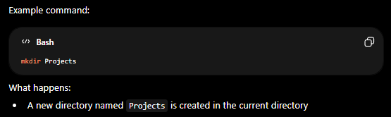 <p>Stands for <strong>make directory</strong>. It is a Linux command used to create new directories. A directory is a container used to organize files and other directories within the filesystem.</p>