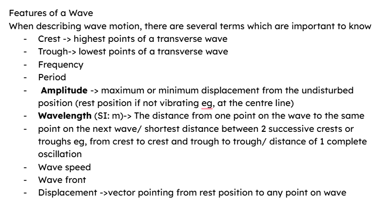 <p>use these 9 terms to describe waves </p>