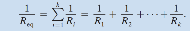 <p>the resistance of the equivalent resistor is always smaller than the resistance of the smallest resistor in the parallel connection.</p>