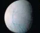 <ul><li><p>active geysers </p><ul><li><p>heat and potentially habitable </p></li></ul></li></ul><p></p>