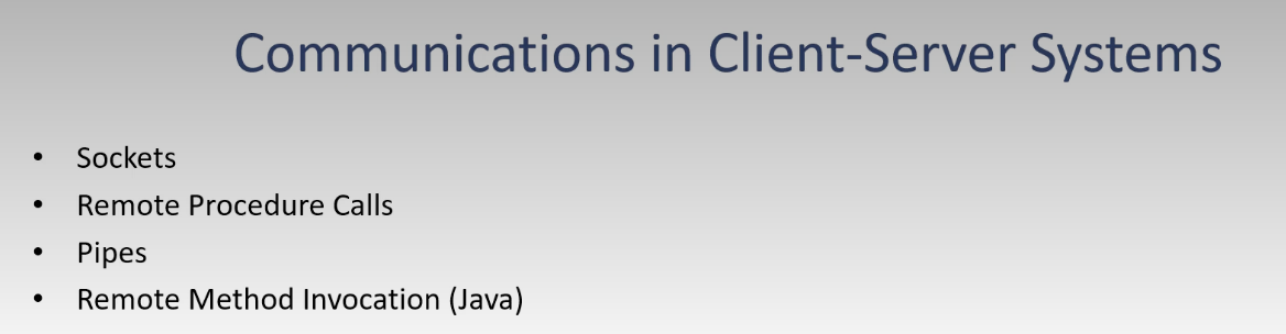 <p>Communications in Client-Server Systems</p>