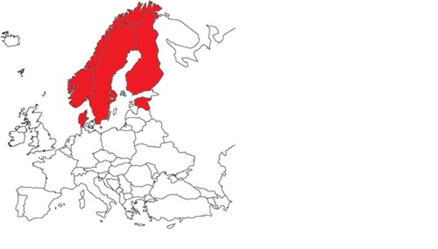 <p>Norway, Sweden, Denmark</p>