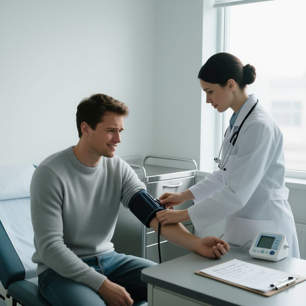 <p>check-up</p><p>( I go for a dental check-up twice a year. )</p>