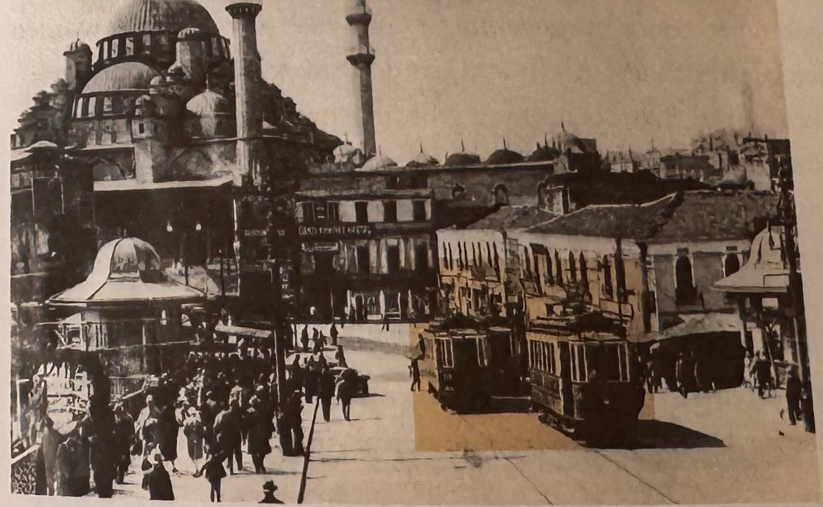 <p>Wat bewijst de foto van de Belgische tram die rond de eeuwwisseling in het Ottomaanse Rijk reed over de kapitalistische dynamiek van die tijd?</p>