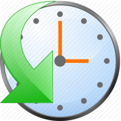 <p>in the direction that is opposite of the direction the hands on the clock move</p>