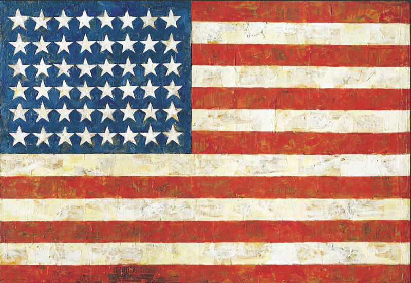 <p>Jasper Johns, Flag, 1955</p>