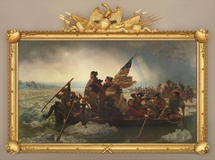 <p>What is the PRIMARY purpose of heroic historical paintings such as Washington Crossing the Delaware?</p>