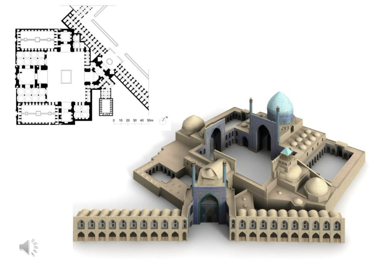 <p>Masjid-i-Shah, 17th century, Isfahan, Safavid</p><ul><li><p>congregational mosque</p></li><li><p>at the south end of the Maydan so it draws people through the maydan, past shops</p></li><li><p>skewed, 4-iwan mosque</p></li><li><p>iwans and blue tile across buildings creates cohesion</p></li><li><p>large pishtaq portal</p></li><li><p>double shell pointed dome and drum, rises above city with a commanding presence, prepresentative of shah</p></li><li><p>spolia from mosques (unusual)</p></li><li><p>painted tile instead of cut tile to save time</p></li><li><p>cuerda seca = wax resisting glazing technique</p></li><li><p>rushed construction to finish before shah’s death</p></li></ul><img src="https://assets.knowt.com/user-attachments/2b5489e3-216a-4322-81de-fb5cfe9ebd34.png" data-width="75%" data-align="center"><img src="https://assets.knowt.com/user-attachments/a9bfa0ad-7645-4df6-817d-6de86fa7bfc8.png" data-width="75%" data-align="center"><p></p>