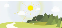 <p>At noon/Midday</p>